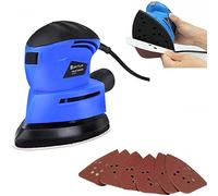 130W Palm Detail Sander, Mouse Sander 12000RPM Variable Speed Random Orbital Sander with 6Pcs Sandpapers and Dust Collection System, Multi-Sander Electric Sander for Sanding and Polishing