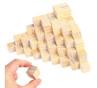 130wooden Cubes, Smooth Natural Wood Blocks, Small Unfinished Wooden Blocks