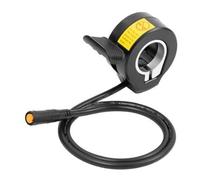 130X Thumb Throttle, 3-Pin Accelerator for Bafang 01 02 E-Scooter, 24-72V Plastic Handlebar Control, Black