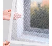 130x250cm Thermal Window Insulation Film,Window Draught Excluder Winter | Thermal Curtain Cover,4mm PE Double Bubble,DIY for Single Glazed Windows,Conservatory,Caravan & Bay Window,Self Adhesive