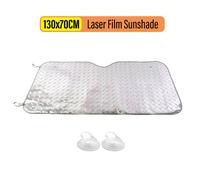 (130x70cm Laser Film) Sun Shade Visor Folding Windshield Block Cover Protector for Car Front Window