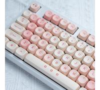 131 Keys PBT Dye Sub Pink Keycaps Custom Moa Profile Keycaps Set Fit for 61/64/87/104/108 Cherry Mx Switches Mechanical Keyboard