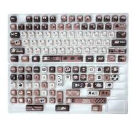 131 Keys PBT Keycaps Set for 60 65 75 100 Percent Mechanical Keyboard (Brown)