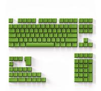 131 Keys PBT Keycaps Set, OEM Profile Double-Shot Injection Keycaps with Translucent Characters, PBT Backlit Keycap Set for 61/68/75/84/87/98/104 Layout Mechanical Keyboards (green)
