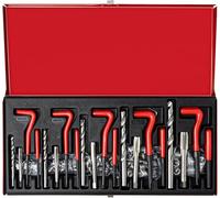 131 Pcs Metric Thread Repair Kit, HSS Drill Helicoil Kit with Drill Bits Thread Inserts Taps Break Off Installation Tools, Rethreading Tool for M5 M6 M8 M10 M12 Internal Screw Holes