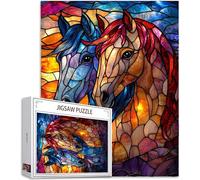 1314 pcs Piece Jigsaw Puzzles for Adults Horse Puzzle Animal Pattern Design, Piece Puzzle Educational Games, DIY Adult Crafts Gift Box Packaging, Beautiful Decoration Gifts for Women, 75x50cm,Model578