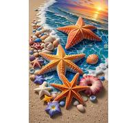 1314 Piece Jigsaw Puzzle for Adults Beach Starfish - Fun Challenges & Brainteasing Adult Jigsaws - Puzzle Games 1314 Piece