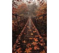 1314 Piece Jigsaw Puzzles for Adults Bridge Maple Leaf Puzzle Fun Challenges Perfect for Relaxation Letter Printed on Back Interlock Perfectly No Dust for Men Women Elders Seniors 29.5 x 19.7 inch