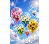 1314 Piece Jigsaw Puzzles for Adults Flower Balloons, Puzzles 1314 Pieces for Adults, 30x20 inch Difficult Jigsaw Puzzles with Letters on Back, Fun puzzle for Family Activity