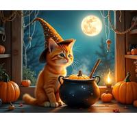 1314 Piece Jigsaw Puzzles for Adults, Pumpkin Soup Cat Jigsaw Puzzles for Adults 1314 Pieces, 75x50cm Impossible Hard Difficult Challenging Adult Puzzles for Wall Decoration and Gifts