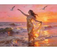 1314 Piece Jigsaw Puzzles for Adults, Seagulls Goddess Jigsaw Puzzles for Adults 1314 Pieces, 75x50cm Impossible Hard Difficult Challenging Adult Puzzles for Wall Decoration and Gifts