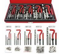 131Pc Hss Helicoil Thread Repair Kit M5 M6 M8 M10 M12 Twist Drill Bit Tap Insert