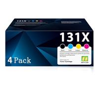 131X Black Cyan Magenta Yellow 4 Pack - Replacement for 131X 131A CF210X CF210A for Color Laser Jet Pro 200 Color MFP M251nw M276nw M276n M251n Ink Printer Toner (131X Toner Cartridge, with Chip)