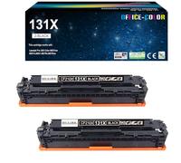 131X Black High-Capacity Toner Cartridge CF210X Replacement for HP Laserjet Pro 200 Color M251nw M276nw M251n M251 M276n Printer Ink （2 Pack ）