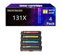 131X High-Capacity Toner Cartridge 131A CF210A Replacement for HP Laserjet Pro 200 color MFP M276nw M276n M251n M251nw CM1312NFI CM1312 CP1515N CP1518NI Printer,4 Color-1 pcs