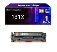131X High-Capacity Toner Cartridge 131A CF210A Replacement for HP Laserjet Pro 200 color MFP M276nw M276n M251n M251nw CM1312NFI CM1312 CP1515N CP1518NI Printer,BK-1 pcs