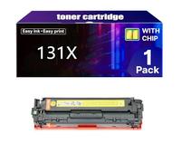 131X High-Capacity Toner Cartridge 131A CF210A Replacement for HP Laserjet Pro 200 color MFP M276nw M276n M251n M251nw CM1312NFI CM1312 CP1515N CP1518NI Printer,Y-1 pcs