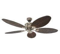 132 cm 52" energy saving DC ceiling fan with remote ECO ELEMENTS Chrome & Cane