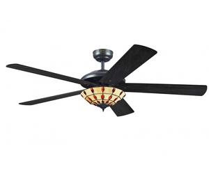 132 cm 52 inch ceiling fan light Westinghouse Comet Tiffany Brown with pull cord