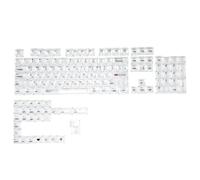 132 Crystal Transparent Compatible With Korean Backlit RGB Keycaps Compatible with MX Switch Mechanical Keyboard ISO Layout PC Key Caps DIY Third Party(Transparent-Korean)