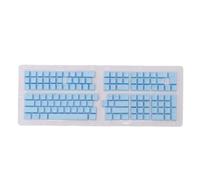 132 Key Russian Keyboard Keycaps, OEM Profile ABS Keycap Set with Matte Finish for 61 64 68 84 87 104 108 Mechanical Keyboards Compatible with Minor Language Layouts (Blue)