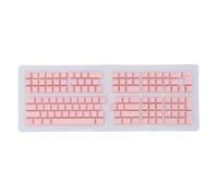 132 Keys Korean Keycaps, OEM Height Mechanical Keyboard Keycap Replacement Set with Matte Finish for 61 64 68 75 87 98 104 108 Key Layouts, ABS Durable Korean Script (Pink)
