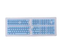 132 Keys Korean Keycaps, OEM Height Mechanical Keyboard Keycap Replacement Set with Matte Finish for 61 64 68 75 87 98 104 108 Key Layouts, ABS Durable Korean Script (Blue)