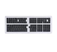 132 Keys Korean Keycaps, OEM Height Mechanical Keyboard Keycap Replacement Set with Matte Finish for 61 64 68 75 87 98 104 108 Key Layouts, ABS Durable Korean Script (Black)