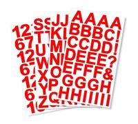 132 x 1 inch Letters and Numbers * Self Adhesive *Decal*Sticky*Permanent* (Red)