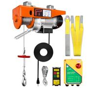1320 lbs Electric Hoist,110v Electric Hoist Winch with 328 ft Wireless Remote Control, Zinc-Plated Steel Wire,39.4 ft Lifting Height,Single/Double Slings Electric Winch for Factories,Warehouses,Garage