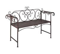 Vidaxl Garden Bench 132 Cm Steel Antique Brown
