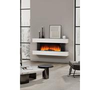 132cm W Contemporary Fireplace with Frame Kit Living and Home White One Size