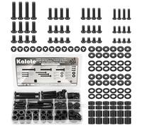 132PCS Universal TV Mounting Screw Kit fits Most up to 80'' Screens - M4 M5 M6 M8 Bolts with Washers & Spacers - Fits VESA Standard Wall Mount Brackets, Black