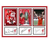 (133) Ian Rush Steven Gerrard Kenny Dalglish Liverpool Legends Signed A4 Photograph (21 X 297 CM) Art Work Wall Art Display (REPRINT) ####