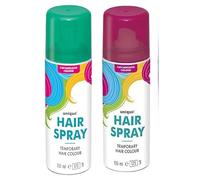 133ml washable temporary hair colour spray kids adults Halloween Glitter Temporary dye (Green and pink Hair Spray, 133ml)