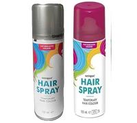 133ml washable temporary hair colour spray kids adults Halloween Glitter Temporary dye (Silver Glitter and Pink Hair Spray, 133ml)