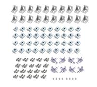 133pcs 1720 Aluminum Profile 2020 3D Printer Build Connector Bracket + 20-M5 Nut + M5x8mm Hexagonal Socket Cover + Tee Connector(Silver)