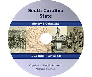134 South Carolina State Books - Ultimate Collection - History & Genealogy - CD/DVD