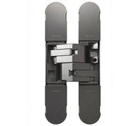 134 x 24mm Concealed Medium Duty Hinge Fits Unrebated Doors Matt Nickel
