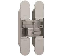 134 X 24mm Concealed Medium Duty Hinge Fits Unrebated Doors Nickel Plated