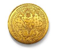 1343 Edward III Florin Gold Coin - Double Leopard, British Old Coins for Collectors, Great Britain Antique Coins, Vintage England Coin Collection, UK Historical Souvenirs