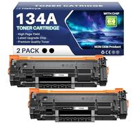 134A Black Toner Cartridges (with Chip) Replacement Compatible for HP 134A 134X W1340A W1340X Toner Cartridges Work with Laserjet 209dw MFP M234dw M234sdw M234sdn Printer (2 Black)
