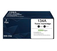 134A Toner Cartridges Replacement for HP 134 134X W1340A W1340X, Compatible with LaserJet Pro MFP M234dw M234sdn M234sdw Printers, and LaserJet M209dw, M209d Printers -High Yield Ink ( 2-Pack Black )