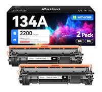 134A W1340A Black Toner Cartridge Set 2-Pack High Yield with Chip Replacement for HP 134A W1340A 134X W1340X Toner Cartridge Compatible with HP Laserjet M209dw MFP M234dw M234sdw M234sdn Printer Ink