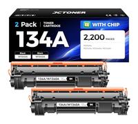 134A W1340A Toner Cartridge Black 2-Pack with chip Replacement for HP 134A 134X W1340X Toner Compatible with HP Laserjet M209dw MFP M234dw M234sdw M234sdn Printer Ink M209dwe M234dwe M234sdwe M234sdne