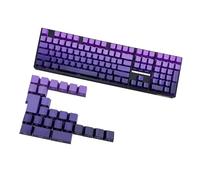 134Keys Translucents Keycaps Purplee Gradients Side Print Backlit Shining Through Keycaps For 60 80 61/64/68/75/87 Keyboards