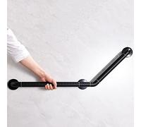 135° Angled Shower Grab Bars for Seniors & Pregnant Women Black Antislip Safe Bars ADA Cliant WallMounted Support 40x60cm Secure &