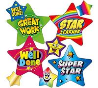 135 Bright Reward Stickers Star Shaped Award Childrens Pupils School Praise Teachers Reward Motivational Stickers 54x37mm Primary Teaching Services