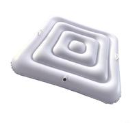 135 cm Inflatable PVC Spa and Tub Cover for Square Inflatable Bathtub, Energy-Saving Thermal Insulation, Outdoor Weather-Resistant Design, Quick Inflation and Deflation, White(White A)