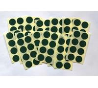 135 Dark Green Round Stickers - Sticky Coloured Self Adhesive Labels for Colour Coding